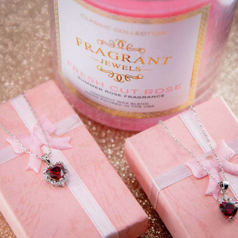 Fragrant Jewels Fresh Cut Rose - Jewel Candle Jewel Candle Light Pink
