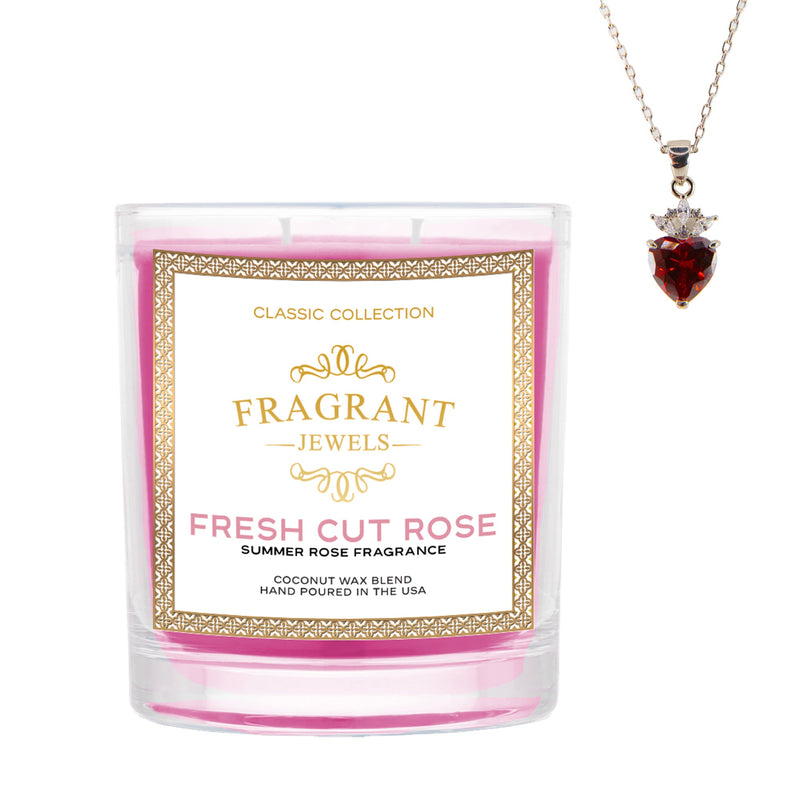 Fragrant Jewels Fresh Cut Rose - Jewel Candle Jewel Candle White Smoke