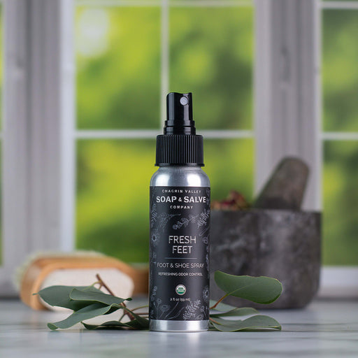 Chagrin Valley Soap & Salve Fresh Feet Foot & Shoe Spray Foot Spray Dark Gray 2 fl oz Spray Bottle