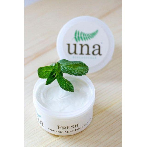 Una Biologicals® Fresh Mint Foot Butter | Natural Body Lotion | Una Biologicals Foot Butter Light Gray 6 oz