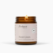 Fontana Candle Co Fresh Linen Jar Candle Candles White Smoke