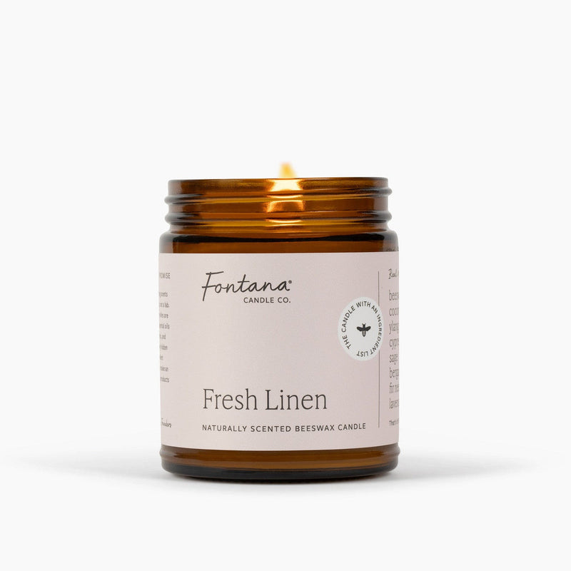 Fontana Candle Co Fresh Linen Jar Candle Candles White Smoke