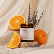 Fontana Candle Co Fresh Linen Jar Candle Candles Gray