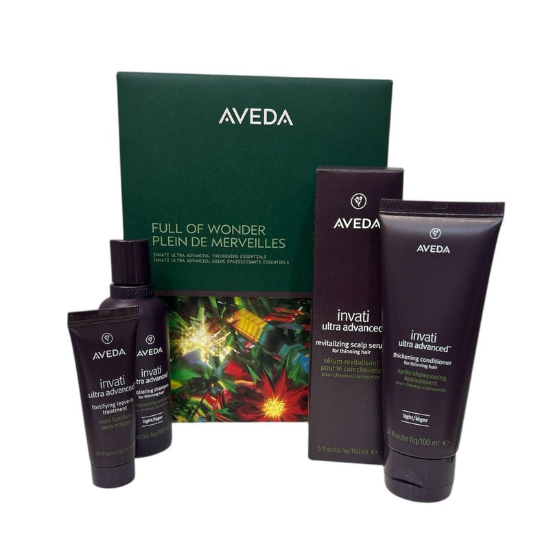Nava Beauty Aveda Limited-Edition Full of Wonder Invati Ultra Advanced Thickening Essentials Gift Set Hair White Smoke
