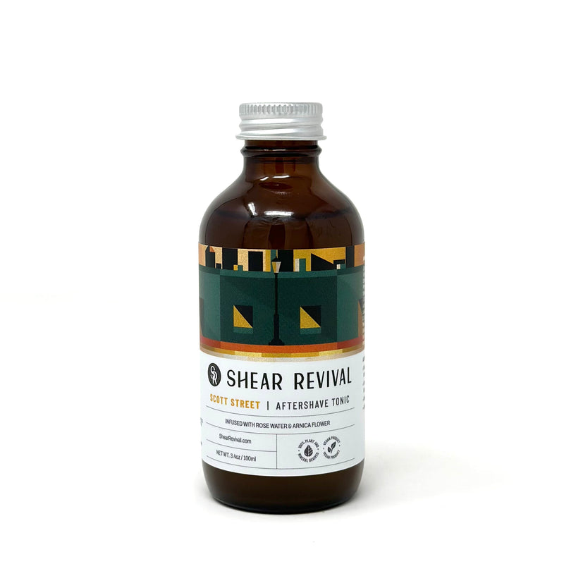 SHEAR REVIVAL Scott Street Aftershave Tonic Skin Beige Orange & Oakmoss