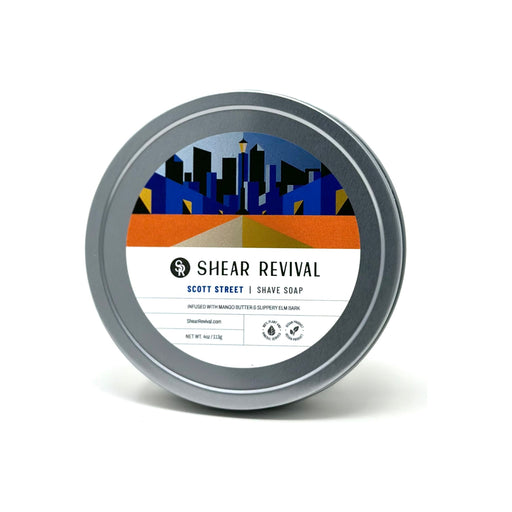SHEAR REVIVAL Scott Street Shave Soap Skin Dim Gray Bay & Lime