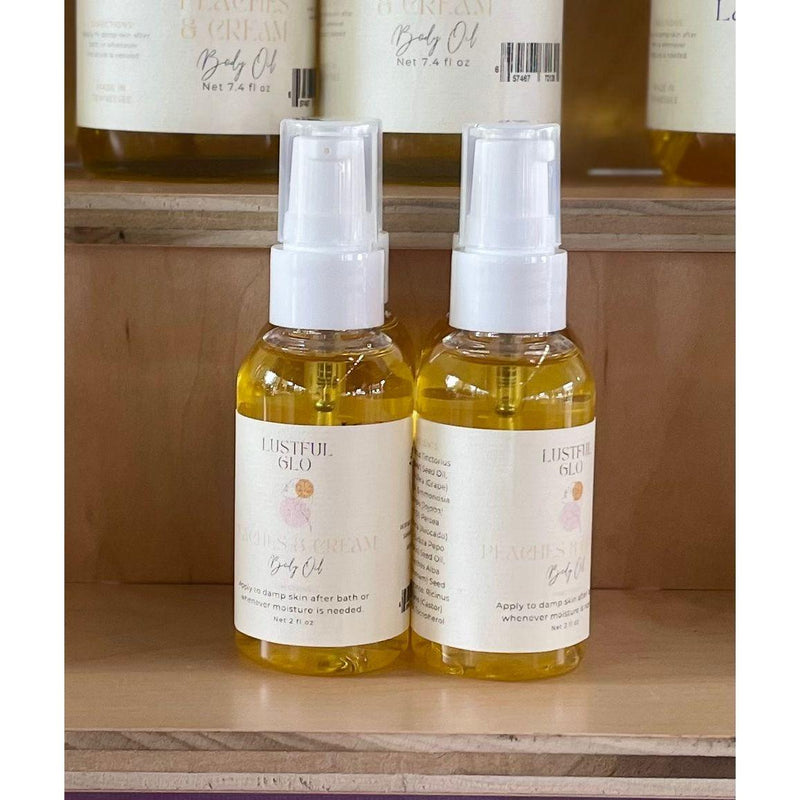 Lustful Bath, LLC LUSTFUL GLO BODY OIL Body Oil Dark Olive Green Peaches & Cream / Travel