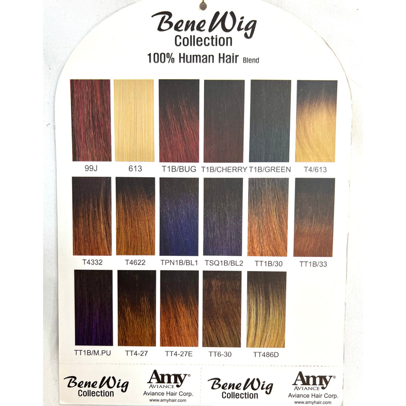 VIP Extensions Bene Wig Collection - Jetty Lace Front Wig Blend Hair Lace Front Wig Dark Olive Green 1,1B,T4/613,TPN1B/BL1,T1B/Cherry