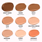 Sydoni Skincare and Beauty SYDONI FULL COVERAGE CREAM CONCEALER – Maximum Coverage, Seamless Skin .5 OZ. Cream Concealer White Smoke Deep Dark-Dark Warm Chestnut Brown,Dark-Deep Neutral Chocolate Brown,Rich-Warm Honey Brown,Tan-Warm Tan Brown,Nude-Light/Medium Warm Golden,Neutral Beige-Light Neutral Beige,Medium-Medium Cool Pink,Light-Light Neutral Cool,Orange-Medium Orange Color Corre