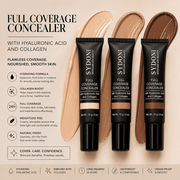 Sydoni Skincare and Beauty SYDONI FULL COVERAGE CREAM CONCEALER – Maximum Coverage, Seamless Skin .5 OZ. Cream Concealer Light Gray Deep Dark-Dark Warm Chestnut Brown,Dark-Deep Neutral Chocolate Brown,Rich-Warm Honey Brown,Tan-Warm Tan Brown,Nude-Light/Medium Warm Golden,Neutral Beige-Light Neutral Beige,Medium-Medium Cool Pink,Light-Light Neutral Cool,Orange-Medium Orange Color Corre