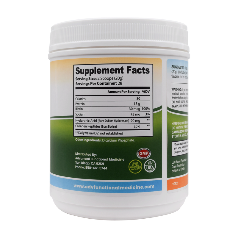 Advanced Functional Medicine Supplements Functional Collagen Powder (The most beneficial source of protein) 100% Grassfed Gray