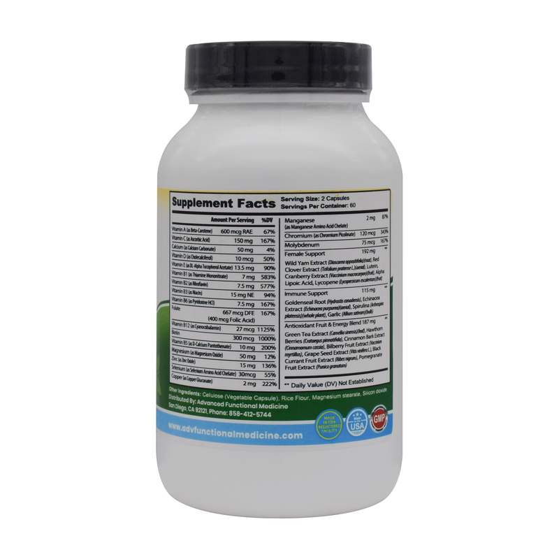 Advanced Functional Medicine Supplements Functional Micronutrients For Women (Medical grade multivitamin designed for Women) Dark Gray