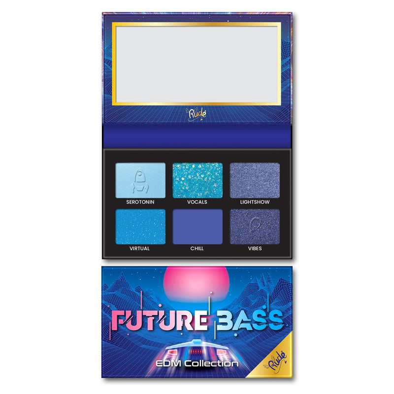 Rude Cosmetics EDM Collection Palette Eyeshadow Palette Light Gray Future Bass