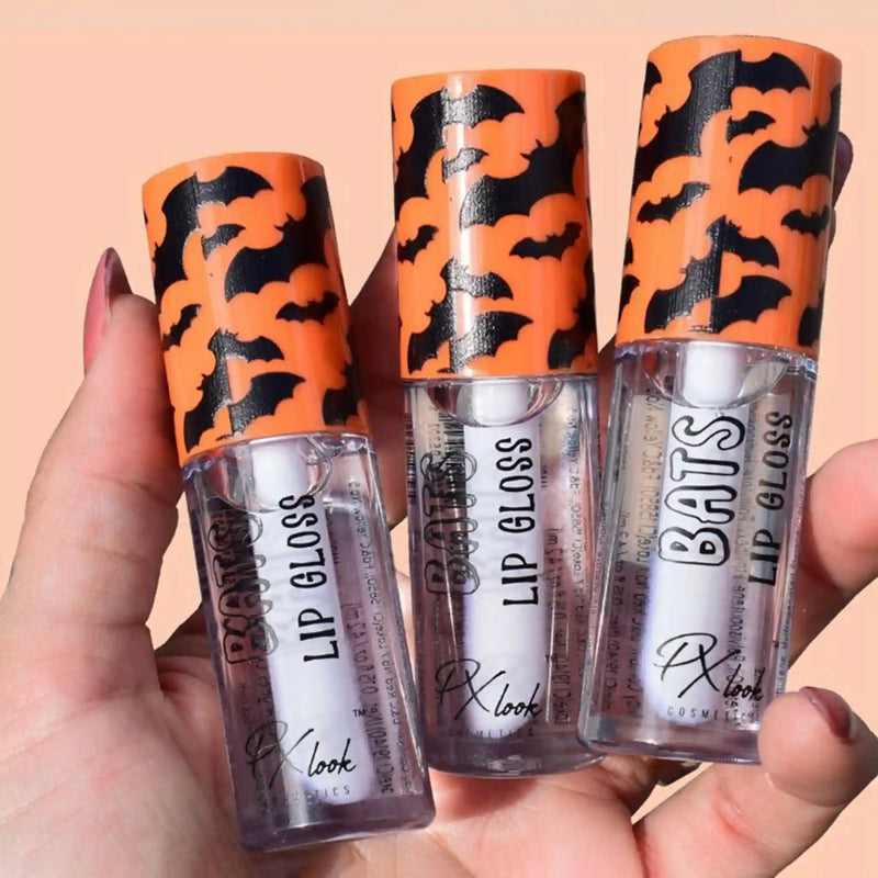 Prolux Cosmetics Halloween Lip Gloss Lip Gloss Peach Puff BATS,CANDY CORN,PUMPKINS