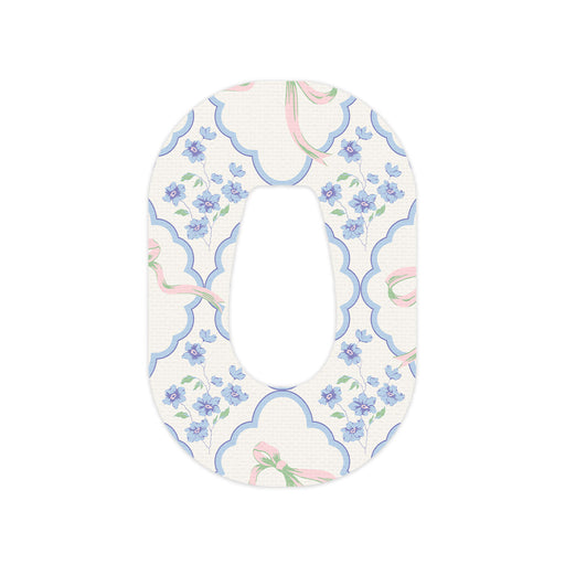 Peelz Spring Coquette Dexcom G6 Patch Tape - Pump Peelz Patch Medical Tape White Smoke 12-Pack (Set of 12 Patches),4-Pack (Set of 4 Patches),1-Single (One Patch)