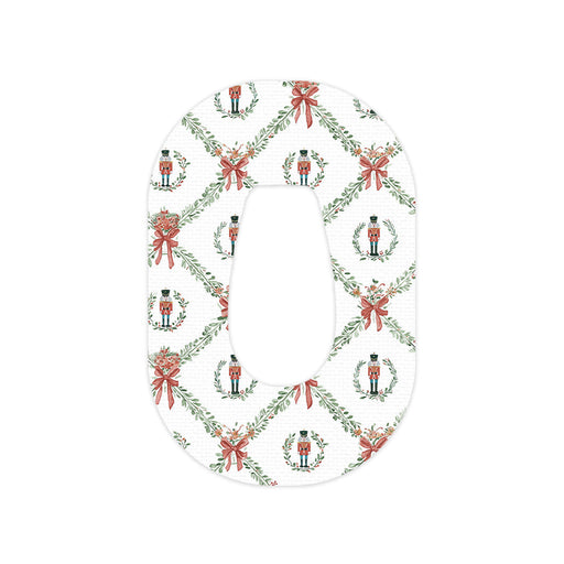 Peelz Nutcracker Noel Dexcom G6 Patch Tape - Pump Peelz Patch Medical Tape White Smoke 12-Pack (Set of 12 Patches),4-Pack (Set of 4 Patches),1-Single (One Patch)