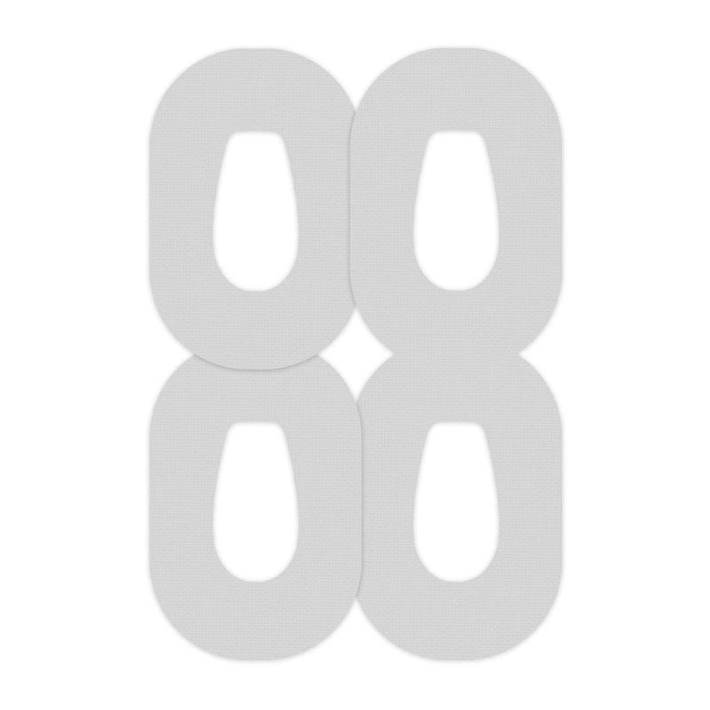 Peelz Solid Color Platinum Dexcom G6 Patch Tape - Pump Peelz Patch Medical Tape Light Gray 12-Pack (Set of 12 Patches),4-Pack (Set of 4 Patches)
