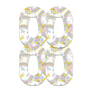 Peelz Rainbow Blooms Dexcom G6 Patch Tape - Pump Peelz Patch Medical Tape White Smoke 12-Pack (Set of 12 Patches),4-Pack (Set of 4 Patches),1-Single (One Patch)