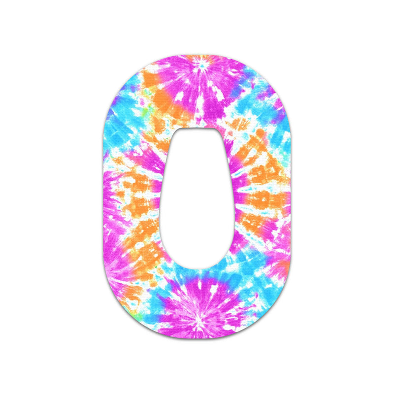 Peelz Neon Tie Dye Dexcom G6 Patch Tape - Pump Peelz Patch Medical Tape White Smoke 12-Pack (Set of 12 Patches),4-Pack (Set of 4 Patches),1-Single (One Patch)