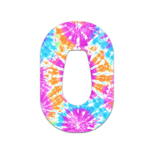 Peelz Neon Tie Dye Dexcom G6 Patch Tape - Pump Peelz Patch Medical Tape White Smoke 12-Pack (Set of 12 Patches),4-Pack (Set of 4 Patches),1-Single (One Patch)