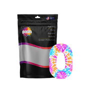 Peelz Neon Tie Dye Dexcom G6 Patch Tape - Pump Peelz Patch Medical Tape White Smoke 12-Pack (Set of 12 Patches),4-Pack (Set of 4 Patches),1-Single (One Patch)