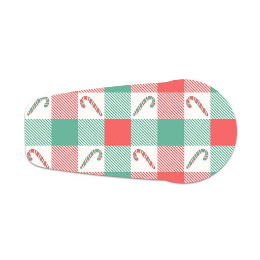Peelz Peppermint Plaid Dexcom G6 Transmitter Sticker - Pump Peelz Peelz/Stickers White Smoke