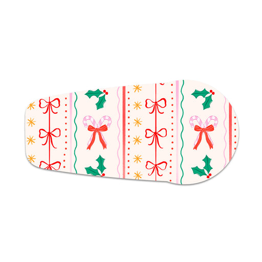 Peelz Holly Jolly Ribbon Dexcom G6 Transmitter Sticker - Pump Peelz Peelz/Stickers White Smoke