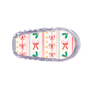 Peelz Holly Jolly Ribbon Dexcom G6 Transmitter Sticker - Pump Peelz Peelz/Stickers White Smoke