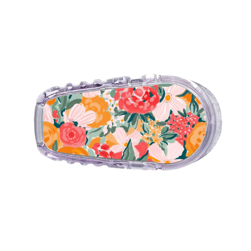 Peelz Blush Blossom Dexcom G6 Transmitter Peelz/Stickers White Smoke
