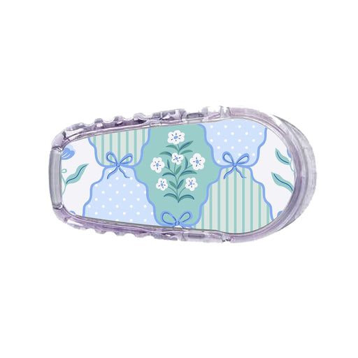 Peelz Cottage Bows Dexcom G6 Transmitter Sticker - Pump Peelz Peelz/Stickers White Smoke