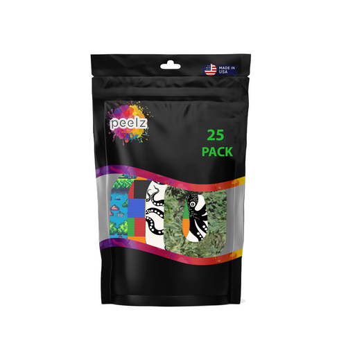 Peelz Ultimate Decorative Patch Pack for Dexcom G6 - Boys' Designs Patch Medical Tape Black 25 Patches,50 Patches,75 Patches,100 Patches