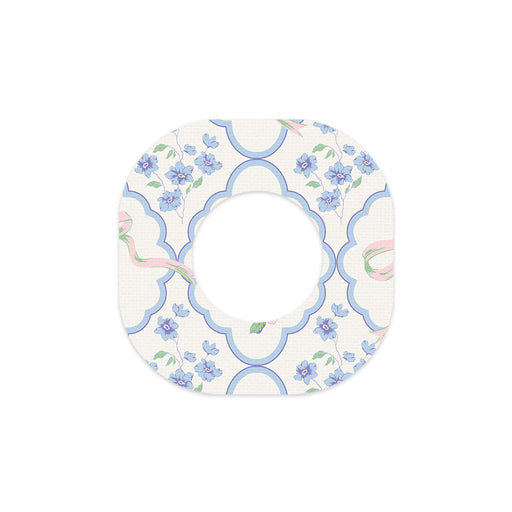 Peelz Spring Coquette Dexcom G7 and Stelo Patch Tape - Pump Peelz Patch Medical Tape White Smoke 12-Pack (Set of 12 Patches),4-Pack (Set of 4 Patches),1-Single (1 Single Patch)