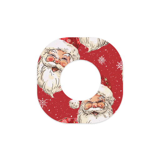 Peelz Jolly Old Saint Nick Dexcom G7 and Stelo Patch Tape - Pump Peelz Patch Medical Tape White Smoke 12-Pack (Set of 12 Patches),4-Pack (Set of 4 Patches),1-Single (1 Single Patch)