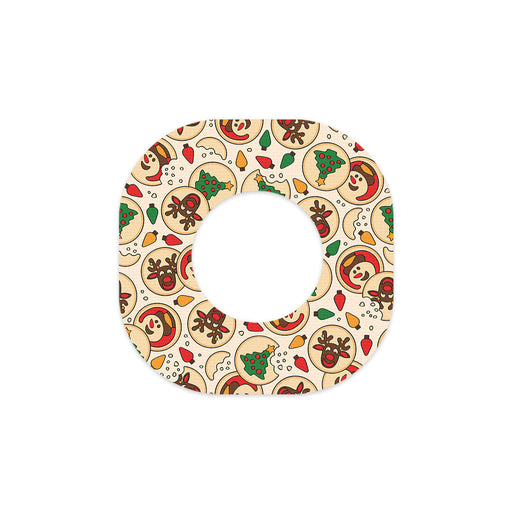 Peelz Santa's Cookies Dexcom G7 and Stelo Patch Tape - Pump Peelz Patch Medical Tape White Smoke 12-Pack (Set of 12 Patches),4-Pack (Set of 4 Patches),1-Single (1 Single Patch)