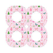 Peelz Coquette Christmas Dexcom G7 and Stelo Patch Tape - Pump Peelz Patch Medical Tape White Smoke 12-Pack (Set of 12 Patches),4-Pack (Set of 4 Patches),1-Single (1 Single Patch)