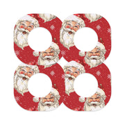 Peelz Jolly Old Saint Nick Dexcom G7 and Stelo Patch Tape - Pump Peelz Patch Medical Tape White Smoke 12-Pack (Set of 12 Patches),4-Pack (Set of 4 Patches),1-Single (1 Single Patch)