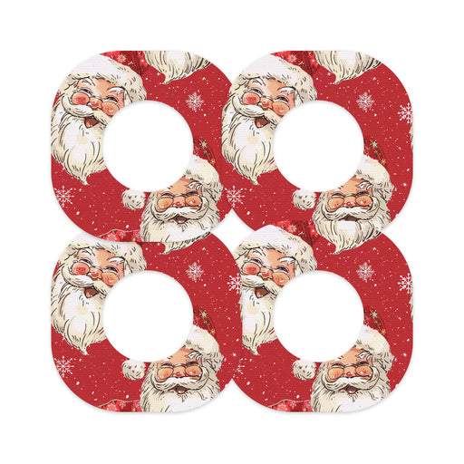 Peelz Jolly Old Saint Nick Dexcom G7 and Stelo Patch Tape - Pump Peelz Patch Medical Tape White Smoke 12-Pack (Set of 12 Patches),4-Pack (Set of 4 Patches),1-Single (1 Single Patch)