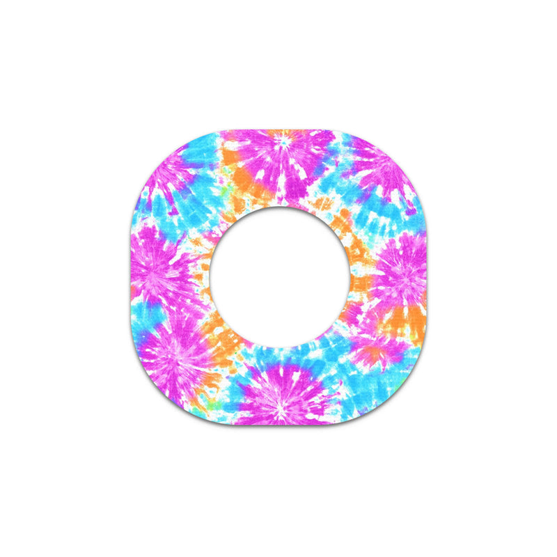 Peelz Neon Tie Dye Dexcom G7 and Stelo Patch Tape - Pump Peelz Patch Medical Tape White Smoke 12-Pack (Set of 12 Patches),4-Pack (Set of 4 Patches),1-Single (1 Single Patch)