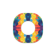 Peelz Bright Tie Dye Dexcom G7 and Stelo Patch Tape - Pump Peelz Patch Medical Tape White Smoke 12-Pack (Set of 12 Patches),4-Pack (Set of 4 Patches),1-Single (1 Single Patch)
