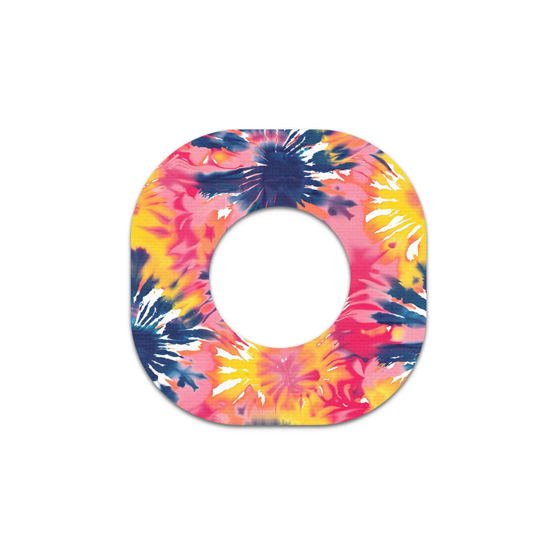 Peelz Summer Tie Dye Dexcom G7 and Stelo Patch Tape - Pump Peelz Patch Medical Tape White Smoke 12-Pack (Set of 12 Patches),4-Pack (Set of 4 Patches),1-Single (1 Single Patch)