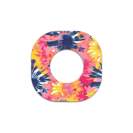 Peelz Summer Tie Dye Dexcom G7 and Stelo Patch Tape - Pump Peelz Patch Medical Tape White Smoke 12-Pack (Set of 12 Patches),4-Pack (Set of 4 Patches),1-Single (1 Single Patch)