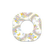 Peelz Rainbow Blooms Dexcom G7 and Stelo Patch Tape - Pump Peelz Patch Medical Tape White Smoke 12-Pack (Set of 12 Patches),4-Pack (Set of 4 Patches),1-Single (1 Single Patch)
