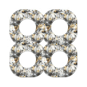 Peelz Champagne Glow Dexcom G7 and Stelo Patch Tape - Pump Peelz Patch Medical Tape White Smoke 12-Pack (Set of 12 Patches),4-Pack (Set of 4 Patches),1-Single (1 Single Patch)