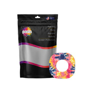Peelz Summer Tie Dye Dexcom G7 and Stelo Patch Tape - Pump Peelz Patch Medical Tape White Smoke 12-Pack (Set of 12 Patches),4-Pack (Set of 4 Patches),1-Single (1 Single Patch)