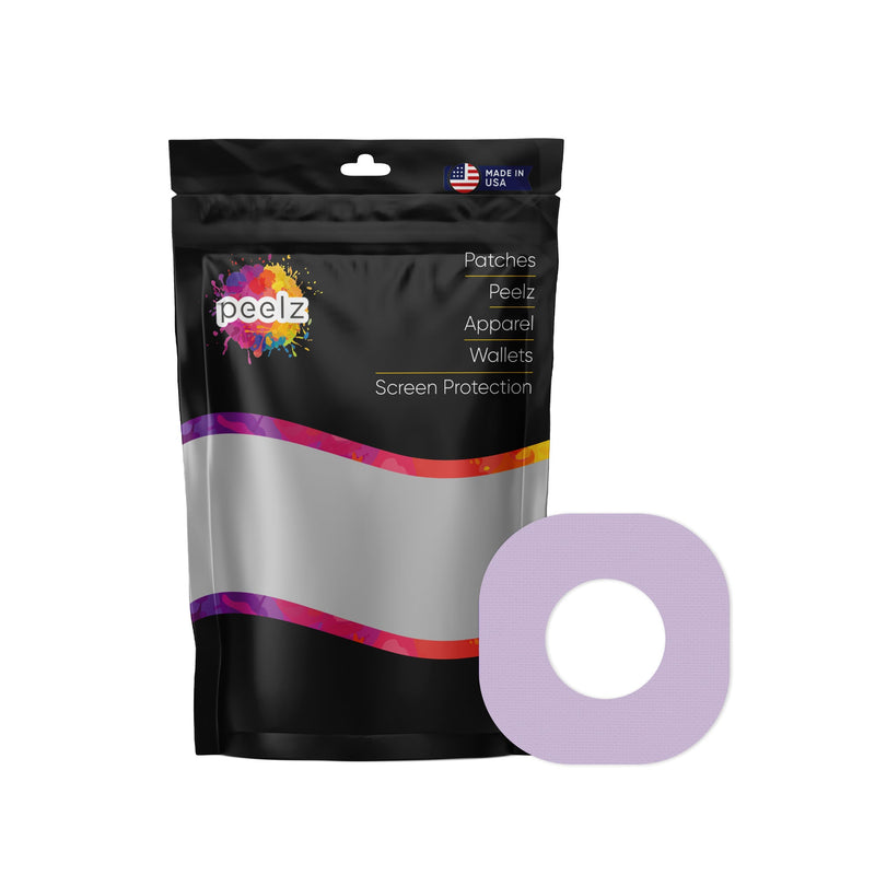 Peelz Solid Color Lavender Dexcom G7 and Stelo Patch Tape - Pump Peelz Patch Medical Tape White Smoke 12-Pack (Set of 12 Patches),4-Pack (Set of 4 Patches)