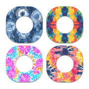 Peelz Tie Dye Variety Pack Dexcom G7 and Stelo Patch Tape - Pump Peelz Patch Medical Tape White Smoke 12-Pack (Set of 12 Patches),4-Pack (Set of 4 Patches)