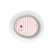 Peelz Peppermint Stripes Dexcom G7 and Stelo Transmitter Sticker - Pump Peelz Peelz/Stickers White Smoke 4-pack (Set of 4 Stickers)