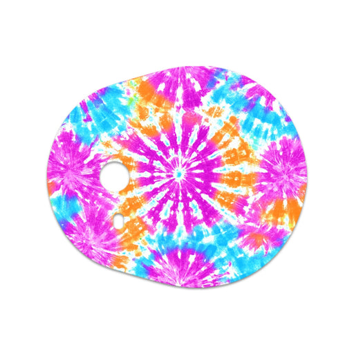 Peelz Neon Tie Dye Sticker Designed for the DEXCOM G7 and Stelo Transmitter Peelz/Stickers White Smoke 4-pack (Set of 4 Stickers)