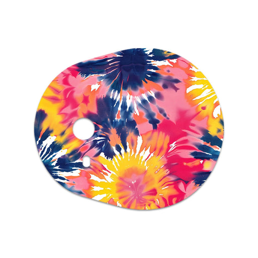 Peelz Summer Tie Dye Sticker Designed for the DEXCOM G7 and Stelo Transmitter Peelz/Stickers White Smoke 4-pack (Set of 4 Stickers)