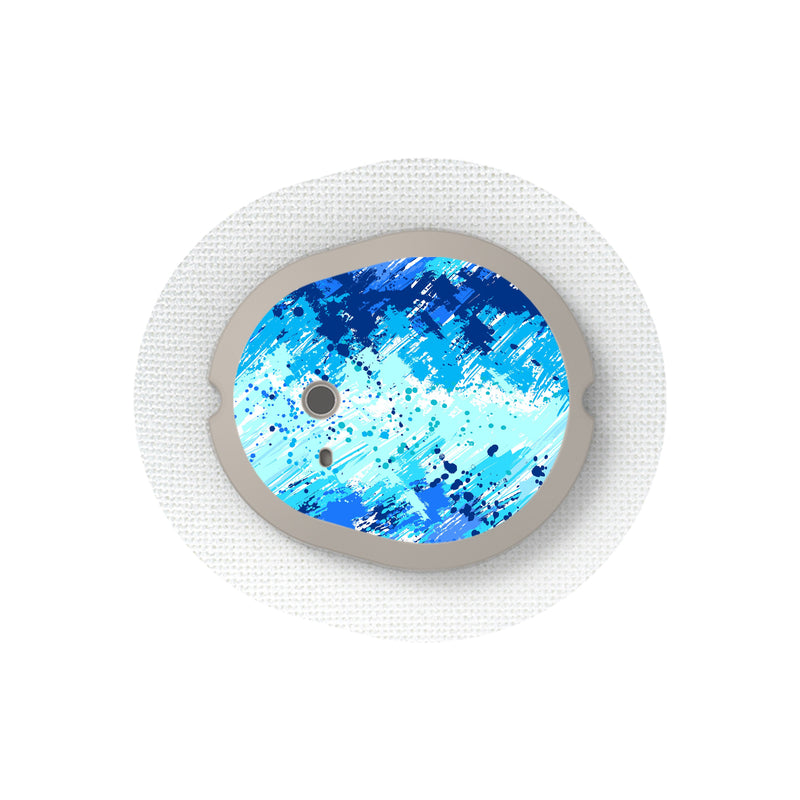 Peelz Beta Blue Sticker Designed for the DEXCOM G7 and Stelo Transmitter Peelz/Stickers White Smoke 4-pack (Set of 4 Stickers)